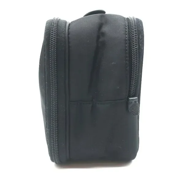 Prada Toiletry Bag Black Nylon & Saffiano Leather Top Handle Travel Pouch - Picture 5 of 12